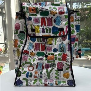 Colorful Floral Patterned Storage Beach Bag
